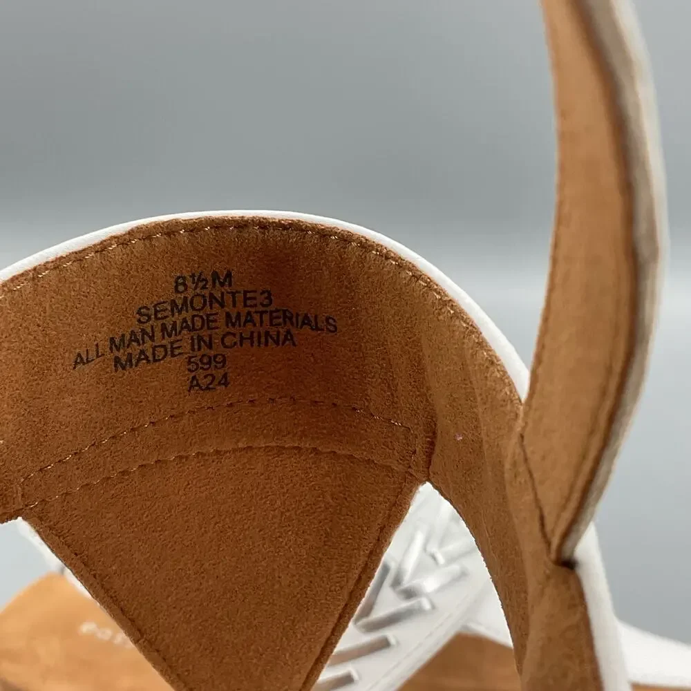NEW Easy Spirit Women’s Monte Slingback Thong Sandals White Size 8.5M